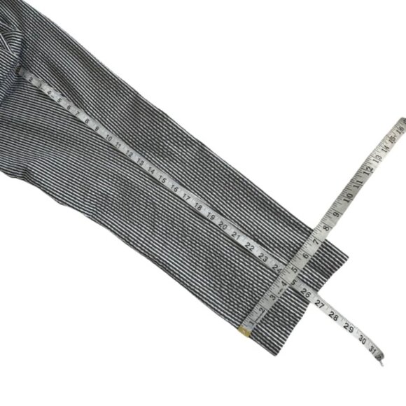 Ann Taylor Women's 4 White & Blue Strips Kate Fit Modern Boot Cut Cotton Pants - Picture 12 of 15